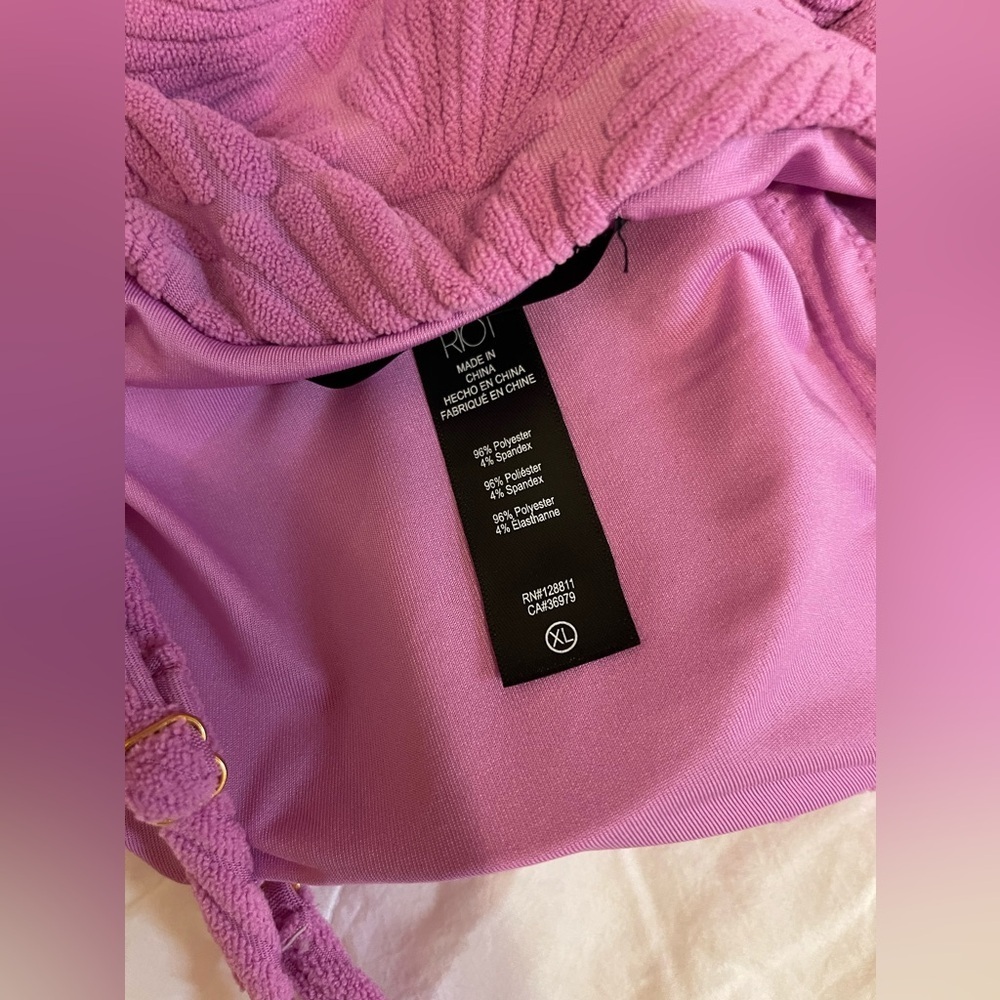 NWT Beach Riot Terry Shell One Piece Lilac - Picture 7 of 7